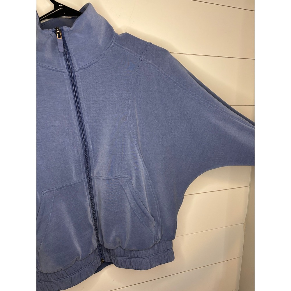 Lululemon Brushed Softstreme Funnel-Neck Full Zip Pitch Blue LW3FXYS EXCELLENT - Picture 6 of 11